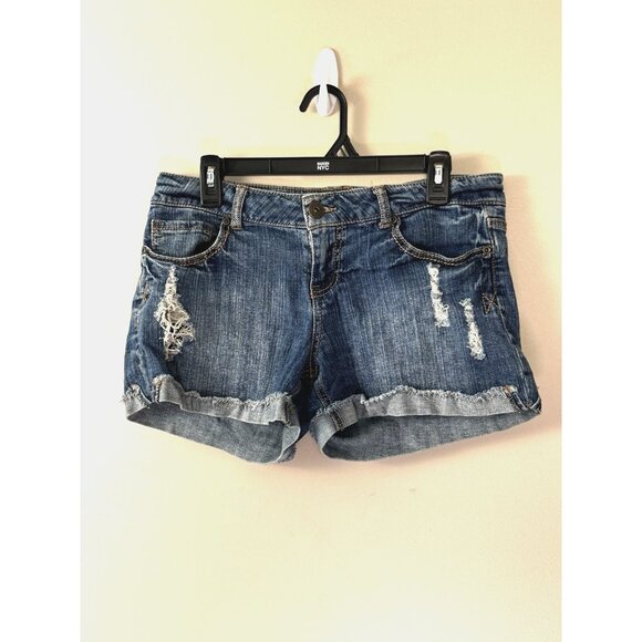 2.1 Denim Pants - 2.1 Denim Y2K Distressed Jean Shorts Daisy Dukes Low Rise 29 Preppy Grunge Apple